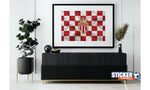 Decoración futbolística del logo efecto bandera del AS Mónaco - Vignette | Sticker Foot
