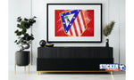 Decoración mesa logo Atlético Madrid Fútbol - Vignette | Sticker Foot