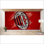 papier peint foot AC Milan paint art - Vignette | stickers foot