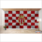 papier peint foot AS Monaco logo effet - Vignette | stickers foot