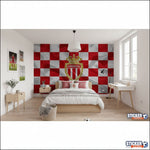 papier peint foot AS Monaco logo effet - Vignette | stickers foot