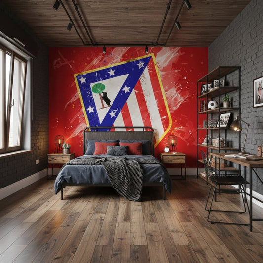 Visualisation papier peint foot Atletico Madrid football deco