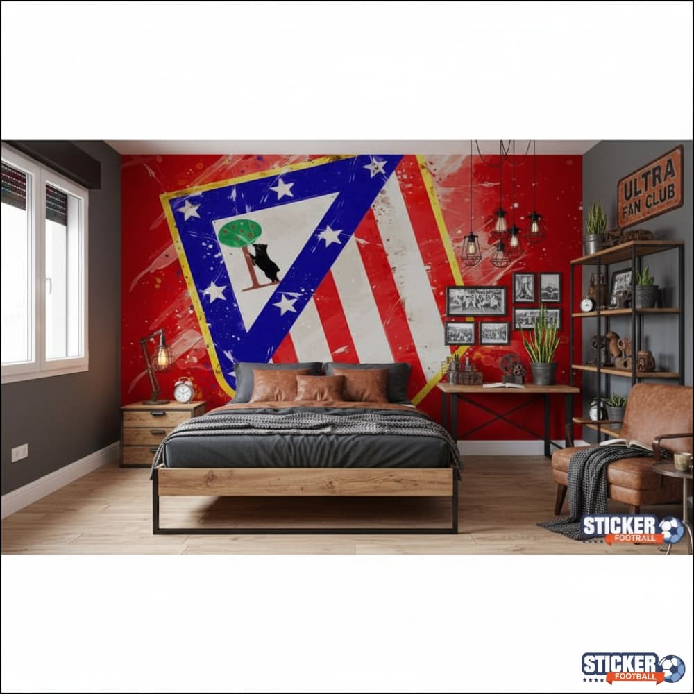 Visualisation papier peint foot Atletico Madrid football deco