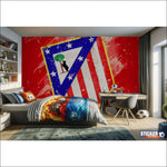 papier peint foot Atletico Madrid football deco - Vignette | stickers foot