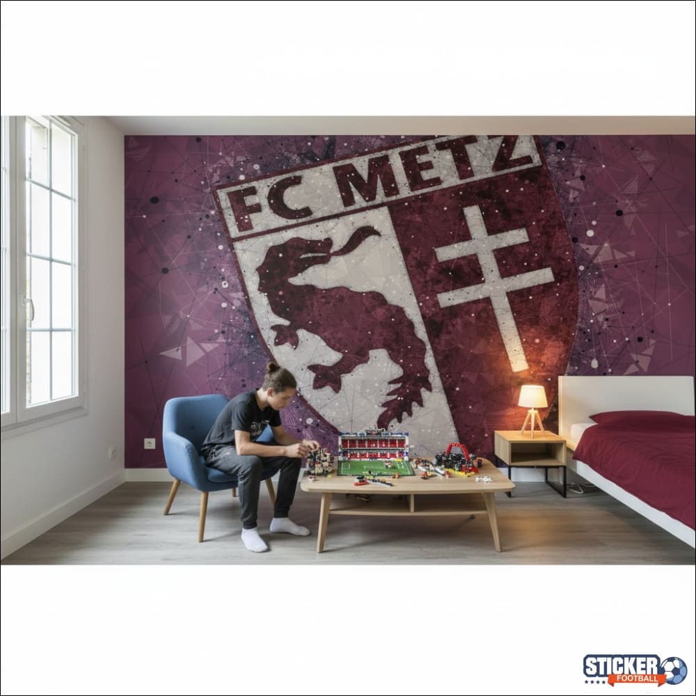 Visualisation papier peint foot FC Metz artistique deco