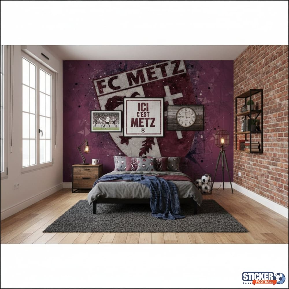 Visualisation papier peint foot FC Metz artistique deco