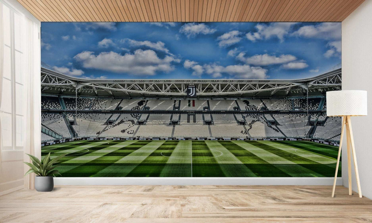 Peinture murale sur le thème du stade.