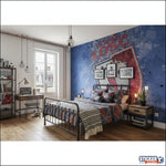 papier peint foot Lille logo football decoration - Vignette | stickers foot