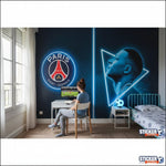 Papel pintado Paris st Germain - MBAPPE efecto neón  - Vignette | stickers foot