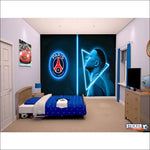 Papel pintado Paris st Germain - MBAPPE efecto neón  - Vignette | stickers foot