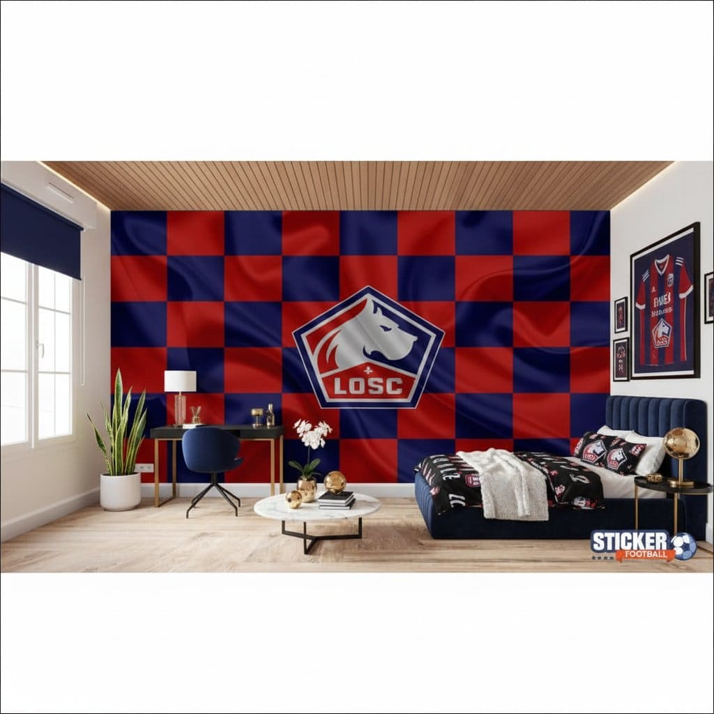 Visualisation papier peint football Lille LOSC LOGO drapeau