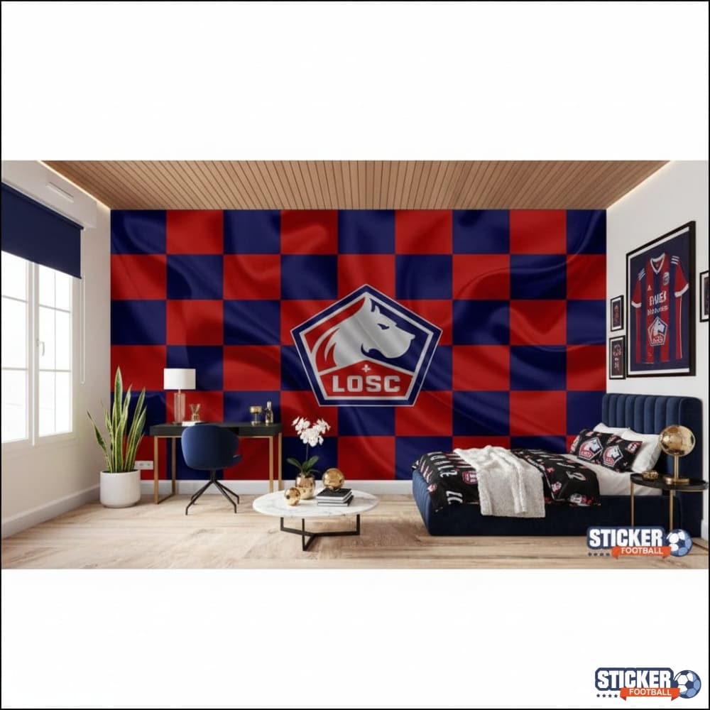 Visualisation papier peint football Lille LOSC LOGO drapeau