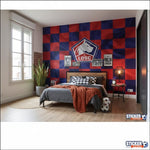 papier peint football Lille LOSC LOGO drapeau - Vignette | stickers foot