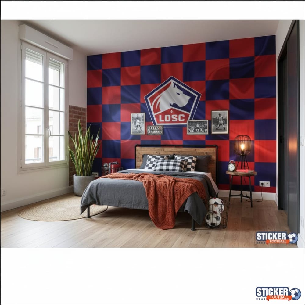 Visualisation papier peint football Lille LOSC LOGO drapeau