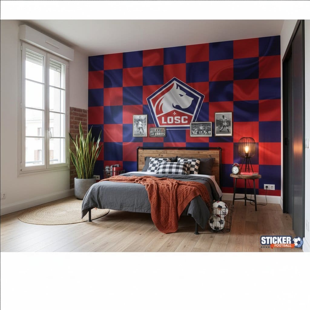 Visualisation papier peint football Lille LOSC LOGO drapeau