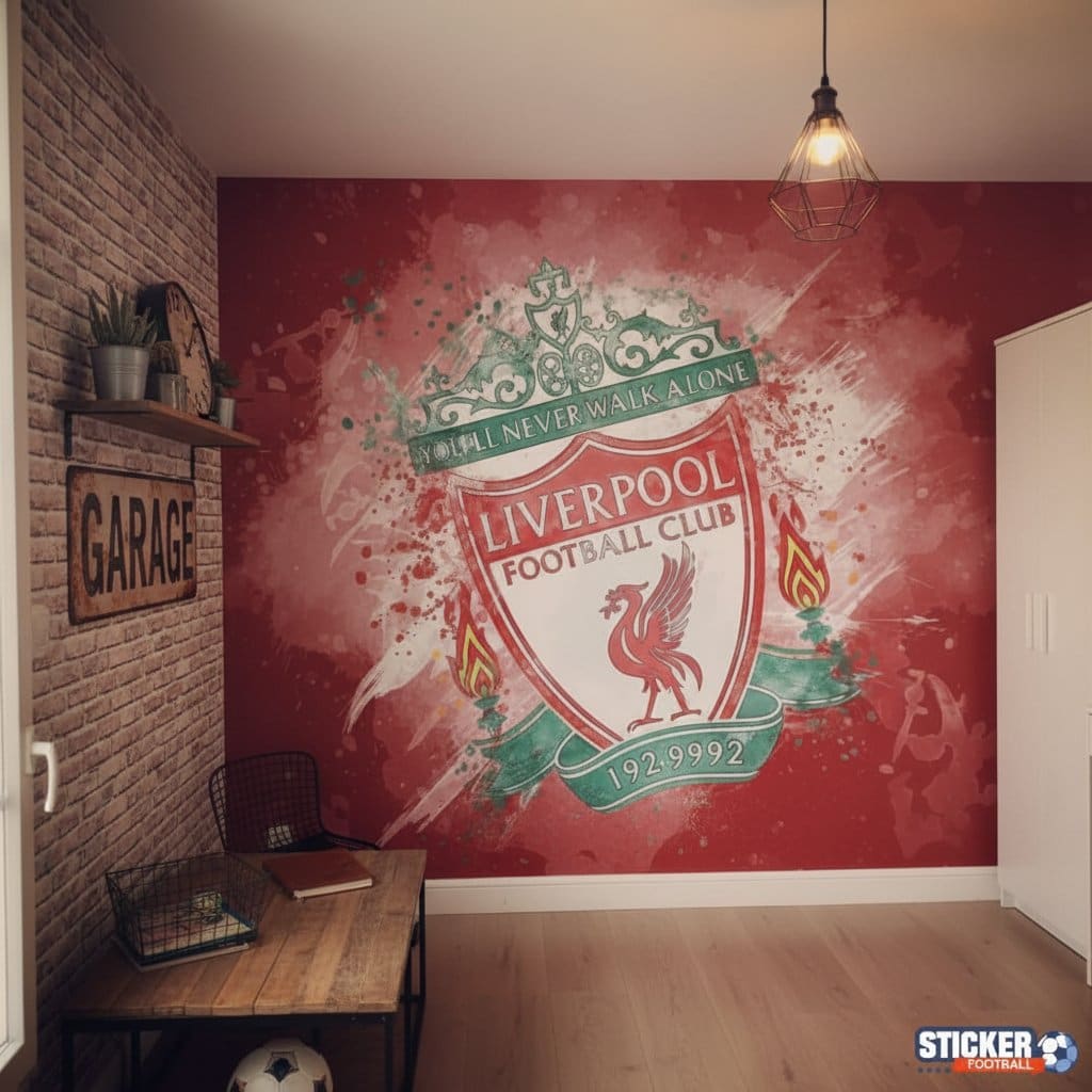 Visualisation papier peint football Liverpool FC logo effet