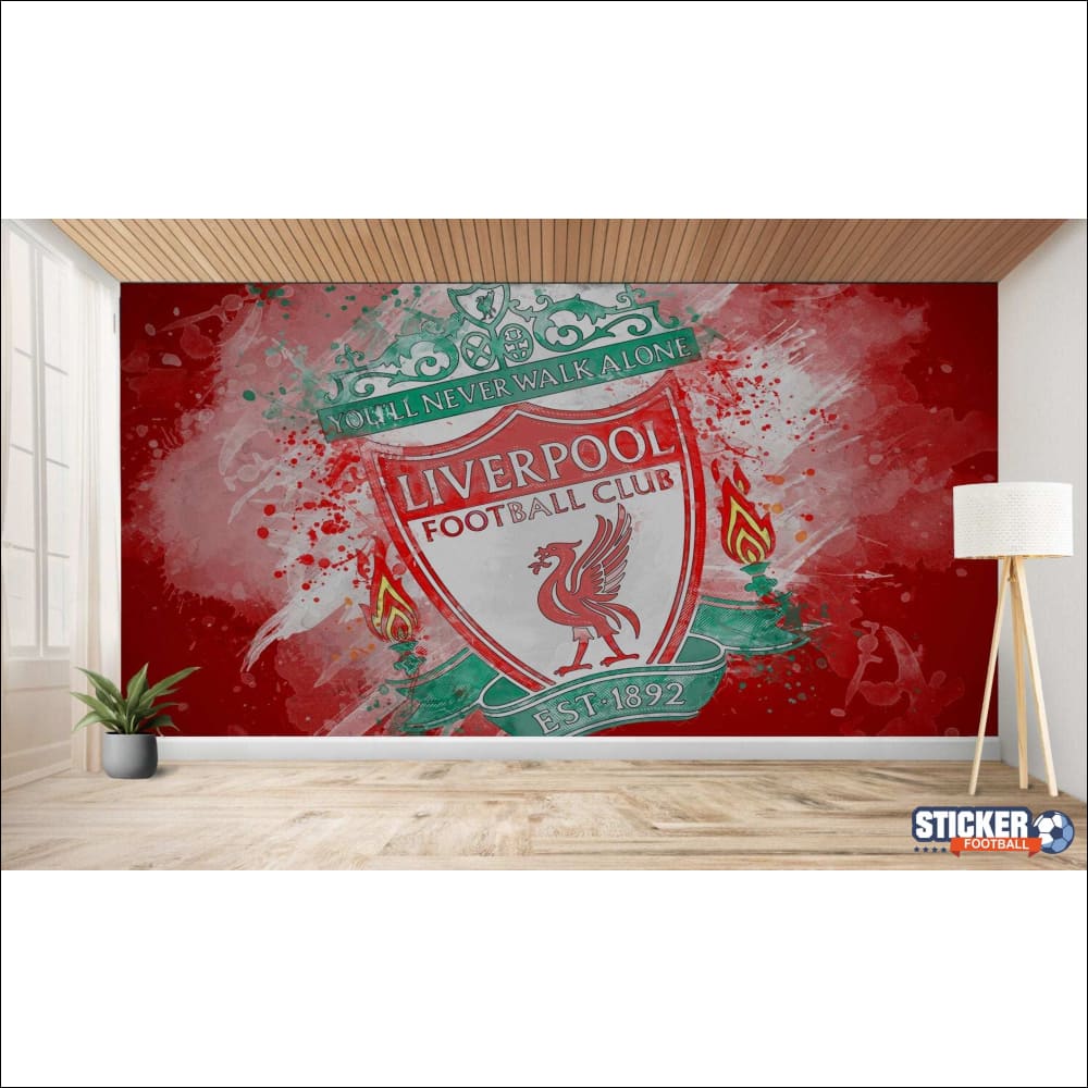 Art mural de l’écusson du club de football de Liverpool.