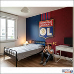 papier peint football LYON logo - Vignette | stickers foot