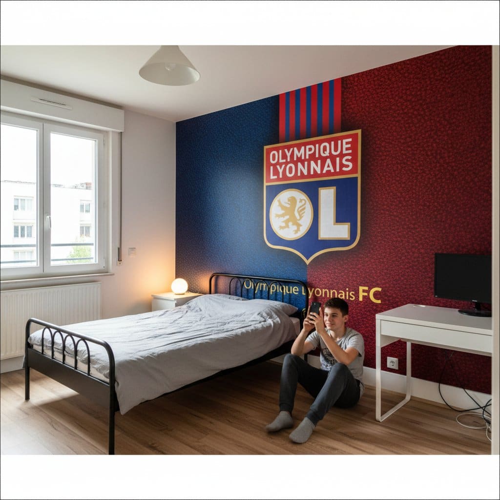 Visualisation papier peint football LYON logo