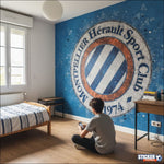 papier peint football Montpellier logo - Vignette | stickers foot