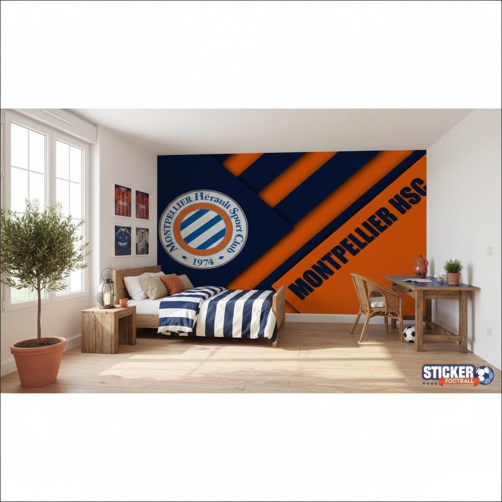 Visualisation papier peint football Montpellier poster