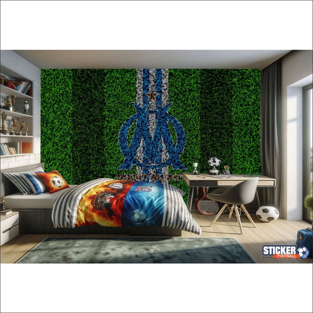 Chambre à coucher sur le thème du football.