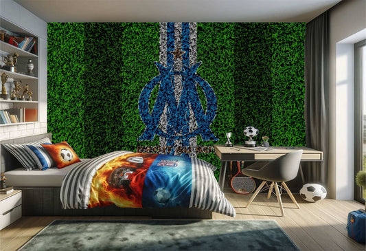 Chambre à coucher sur le thème du football.