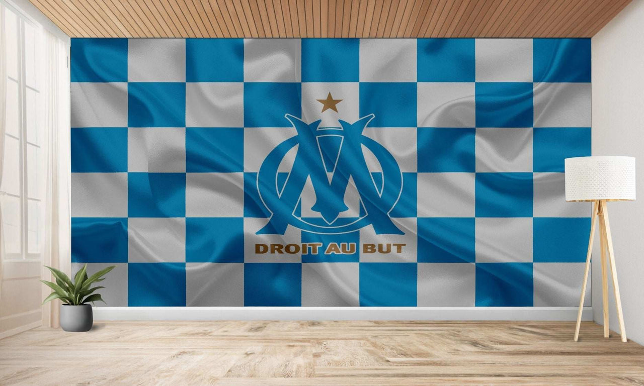 Papier peint du drapeau de Marseille.