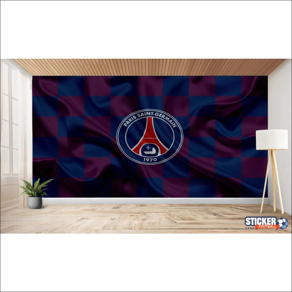 Chambre avec papier peint Paris Saint-Germain.
