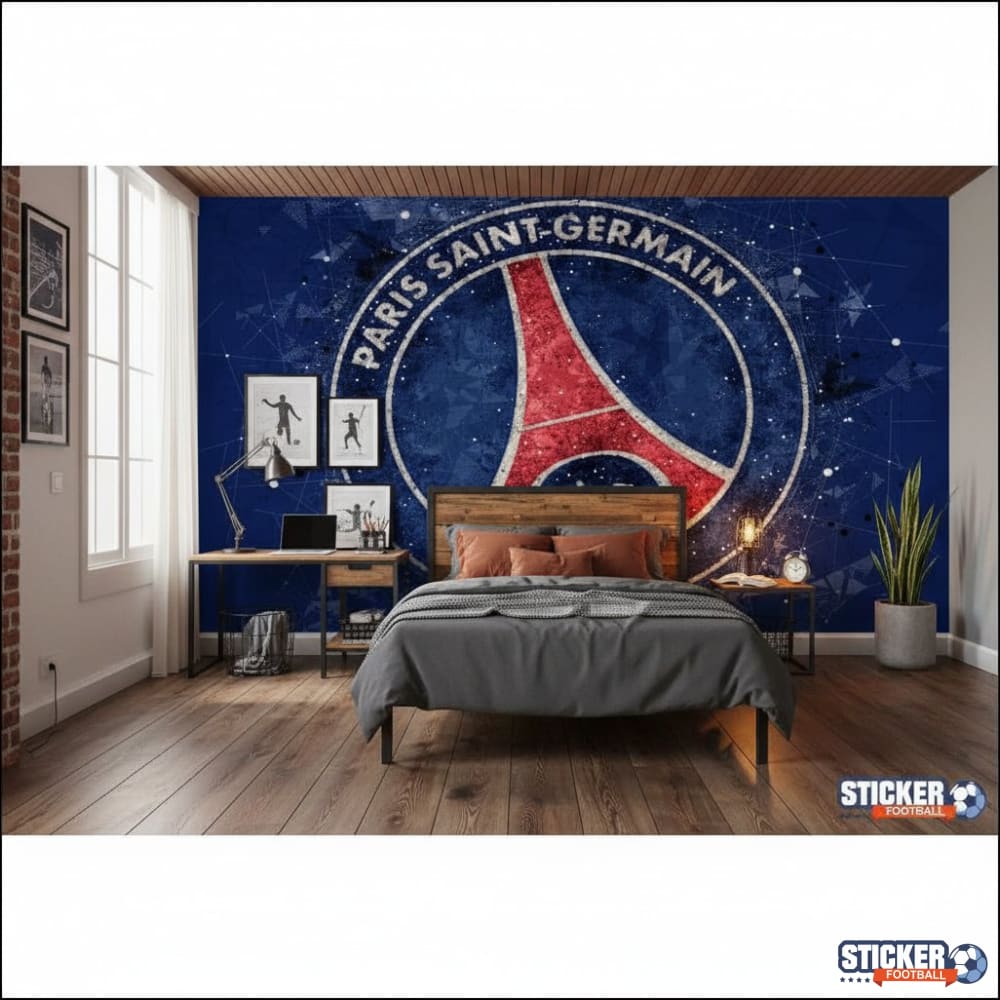 Visualisation Papier peint football Paris Saint Germain sur mesure - Logo PSG