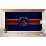 papier peint football PSG France_ psg deco effet bois - Vignette | stickers foot