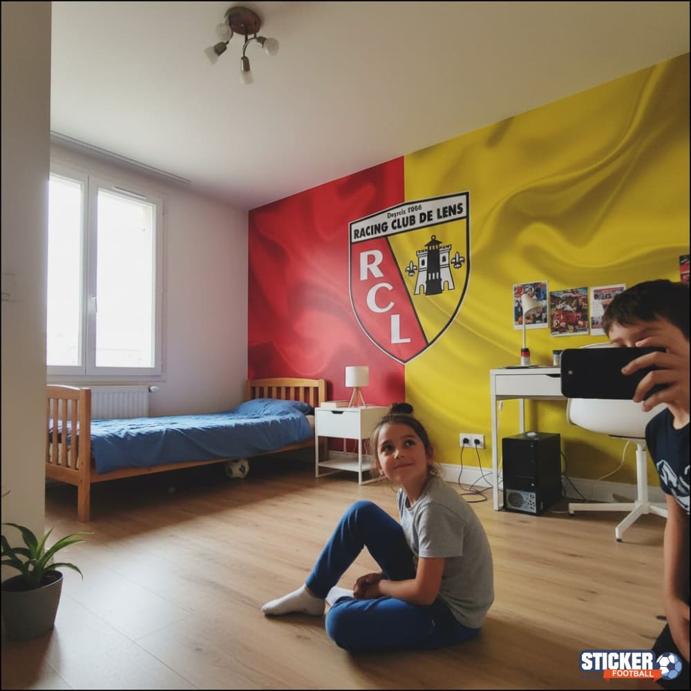 Visualisation papier peint football RC Lens deco foot effet
