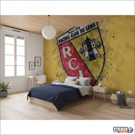 Visualisation papier peint football RC Lens logo deco