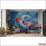 papier peint football RC Strasbourg decoration - Vignette | stickers foot