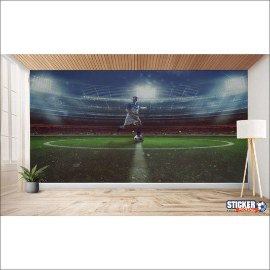 Murale de stade de football.