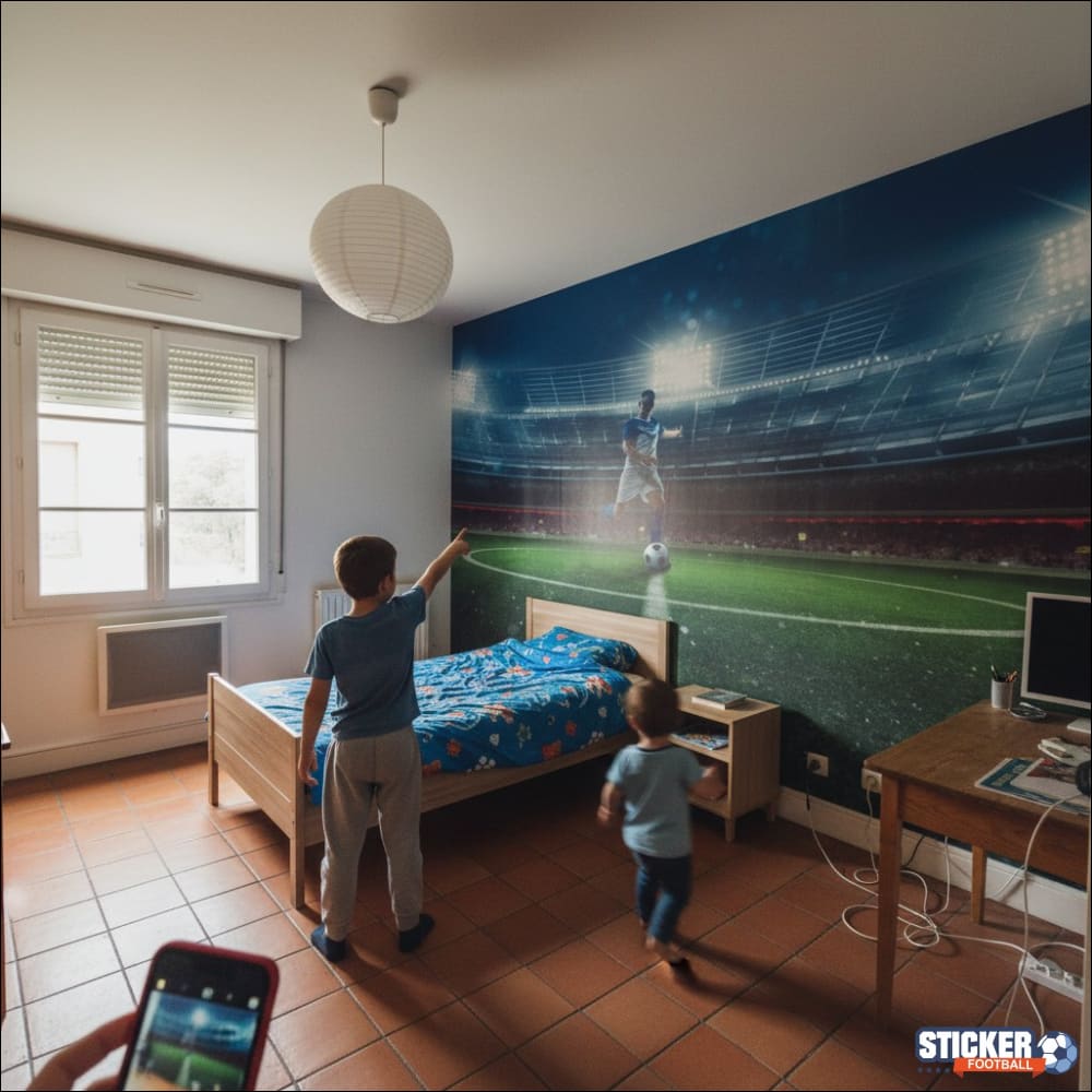 Visualisation papier peint football stade joueur