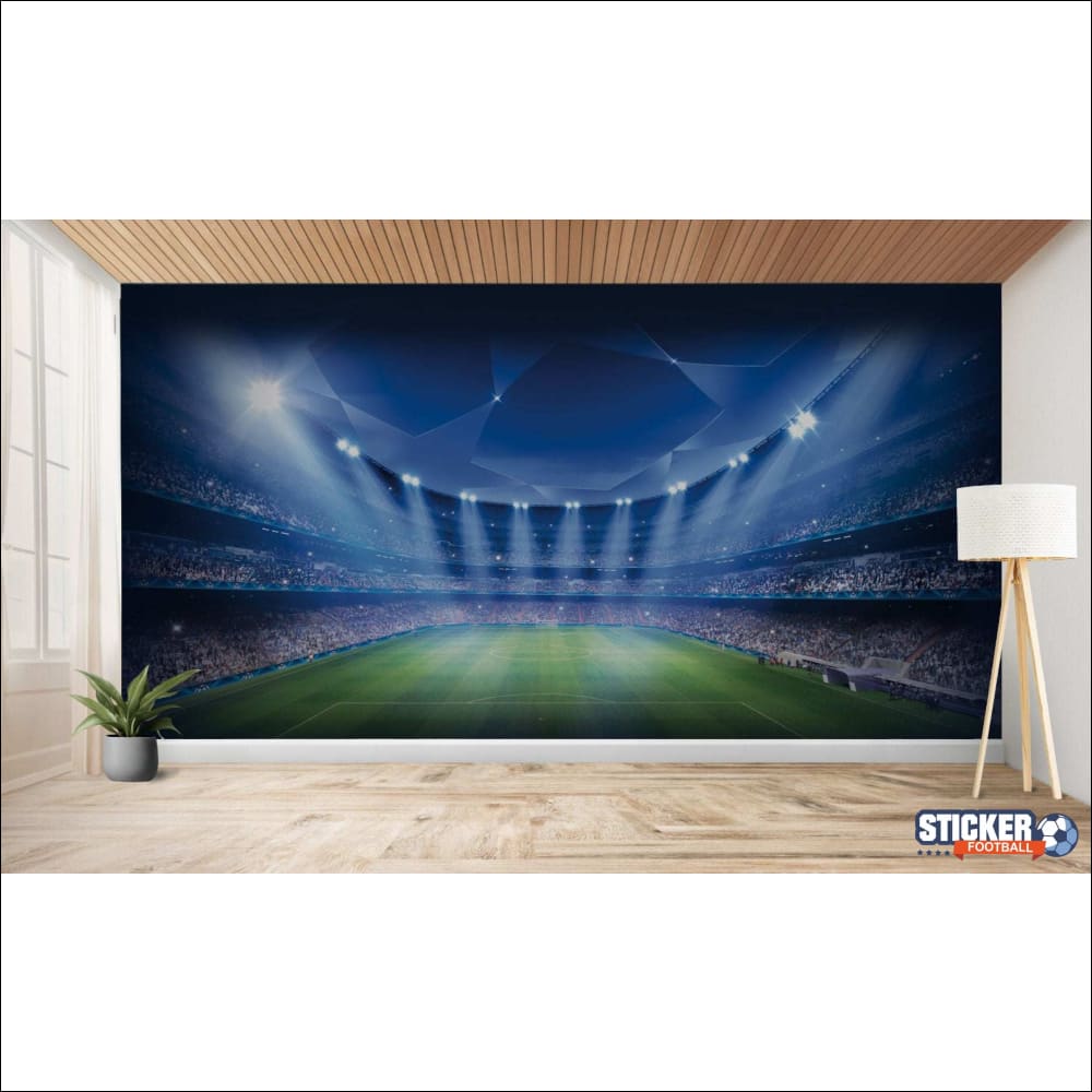 Murale de stade de football.