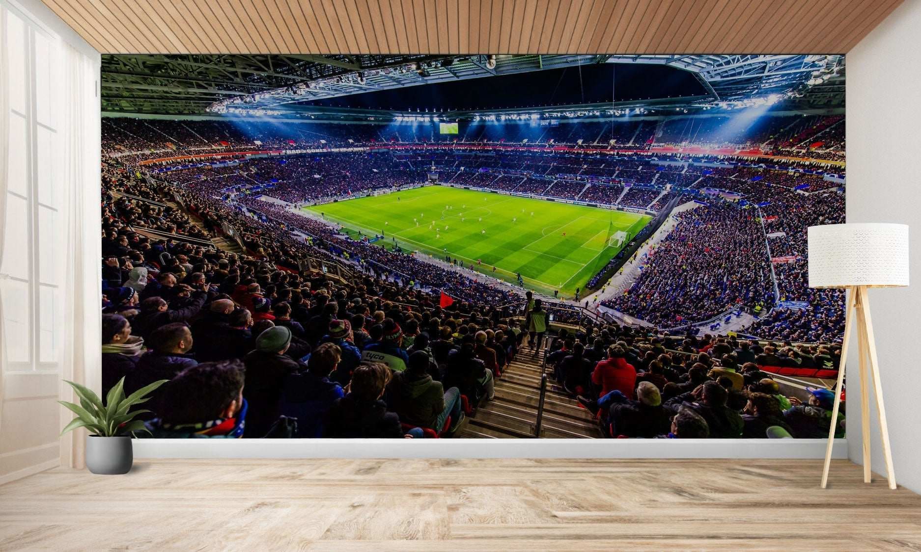 Fond d’écran d’un stade bondé.