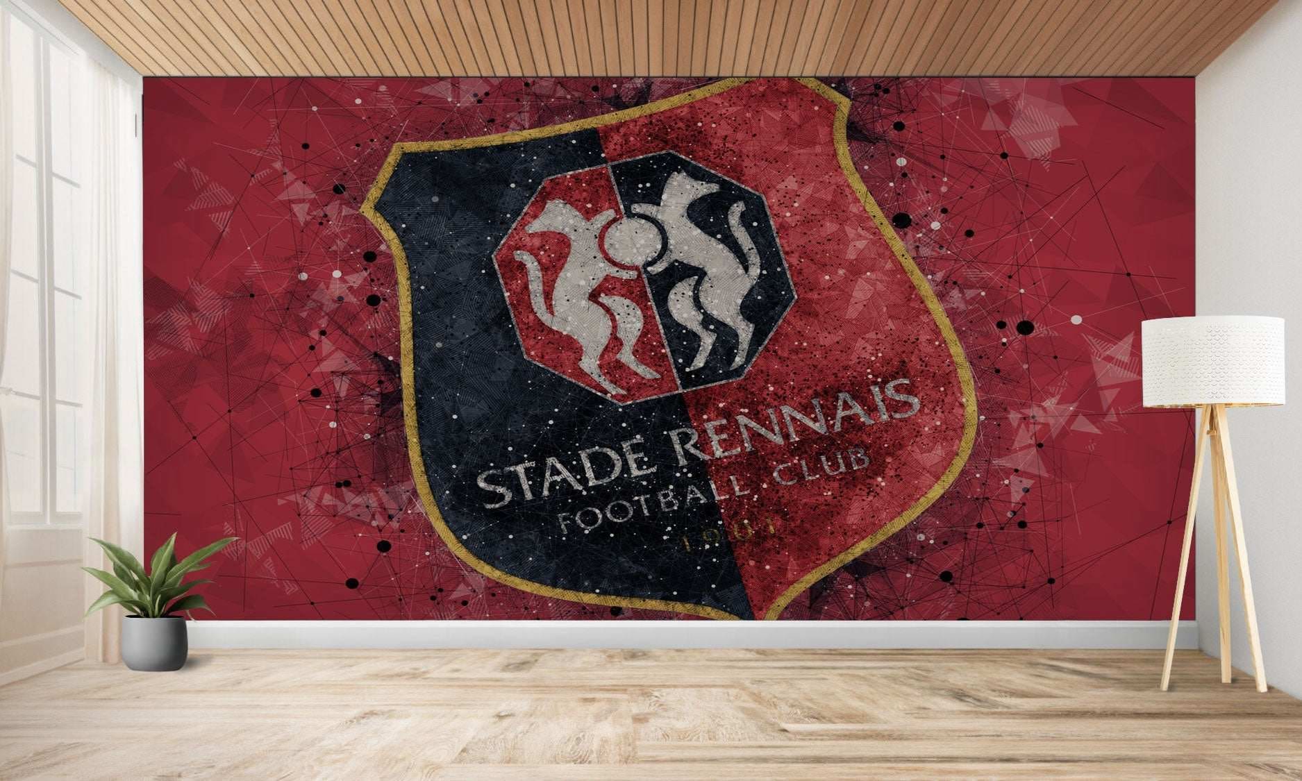 Peinture murale du club de football du Stade rennais.