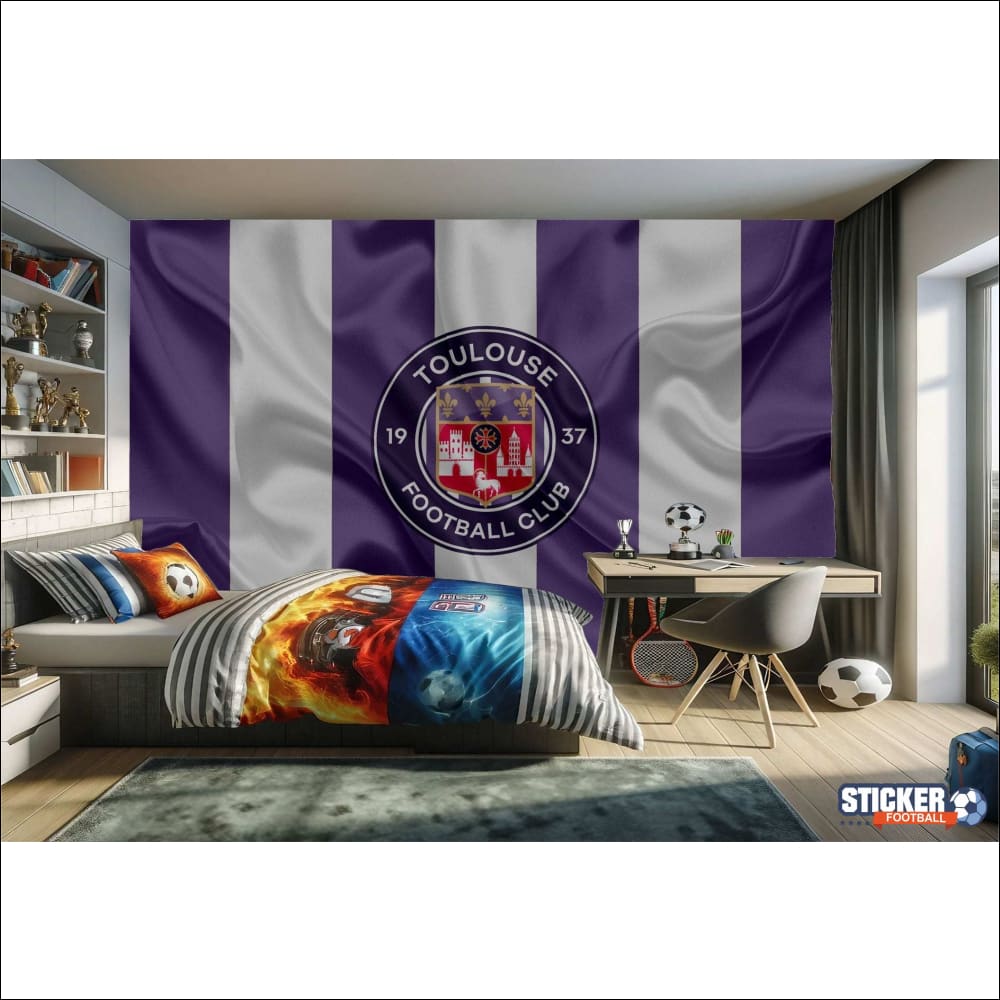 Chambre à coucher sur le thème du Toulouse Football Club.