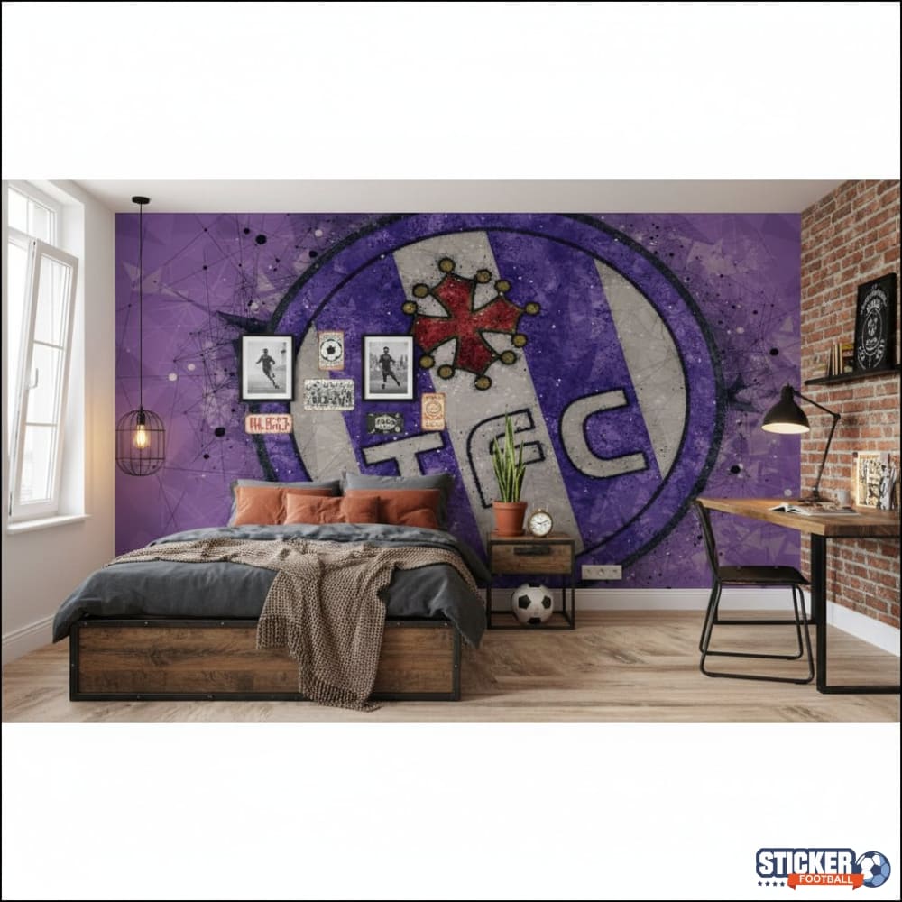 Visualisation papier peint football Toulouse FC deco