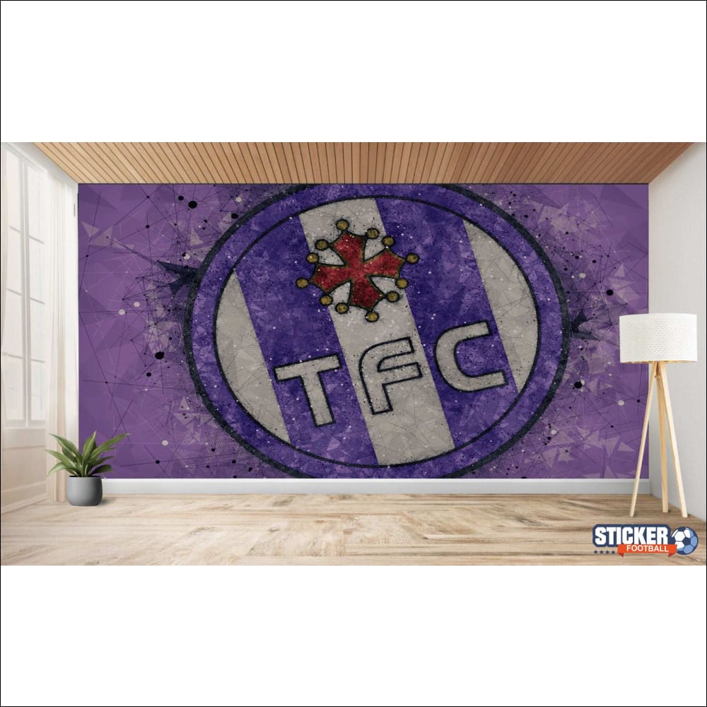 Art mural du logo du Toulouse FC.