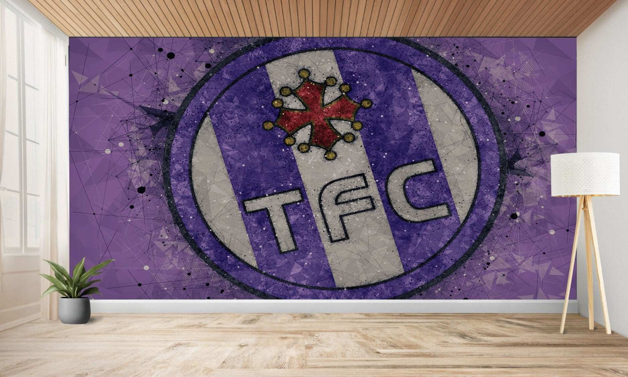 Art mural du logo du Toulouse FC.