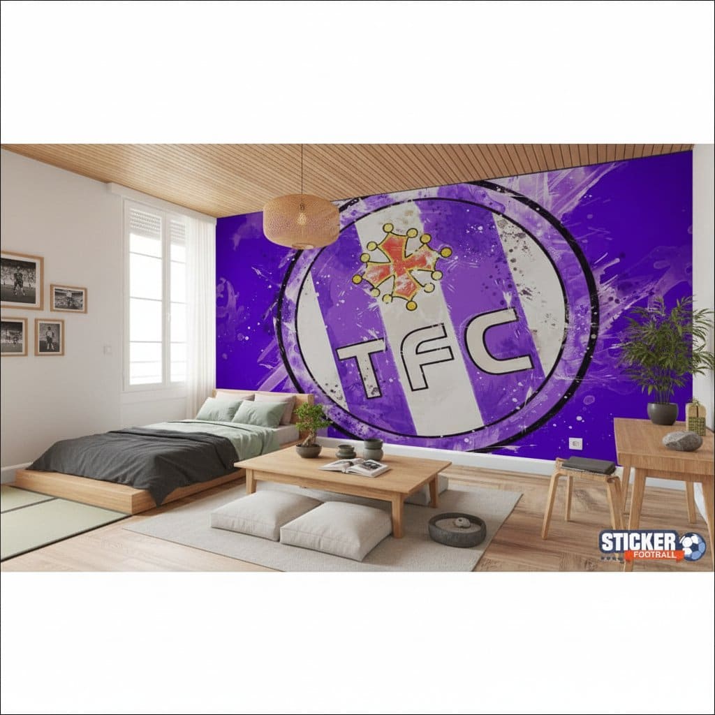 Visualisation papier peint football Toulouse FC peinture