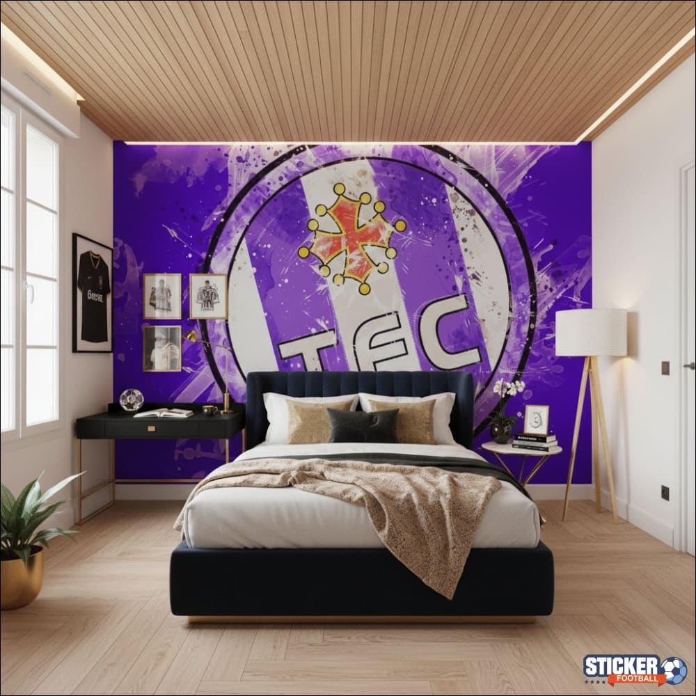 Visualisation papier peint football Toulouse FC peinture