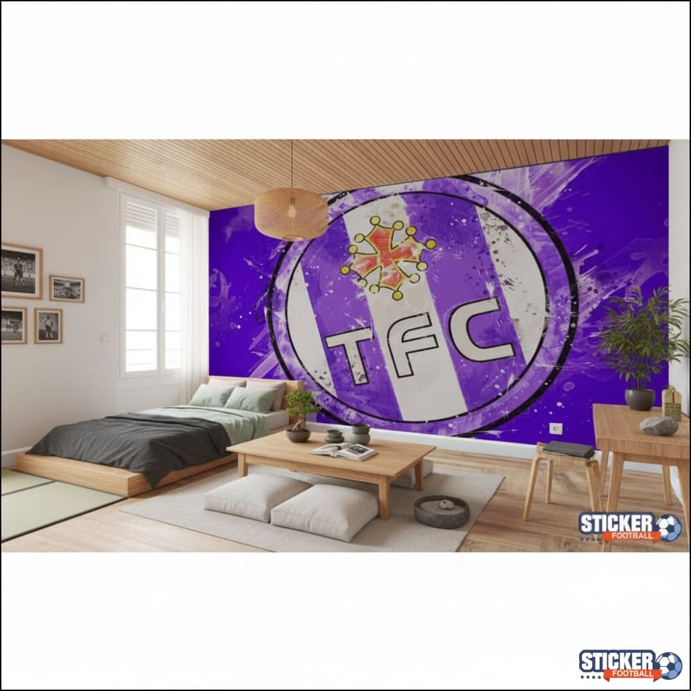 Visualisation papier peint football Toulouse FC peinture