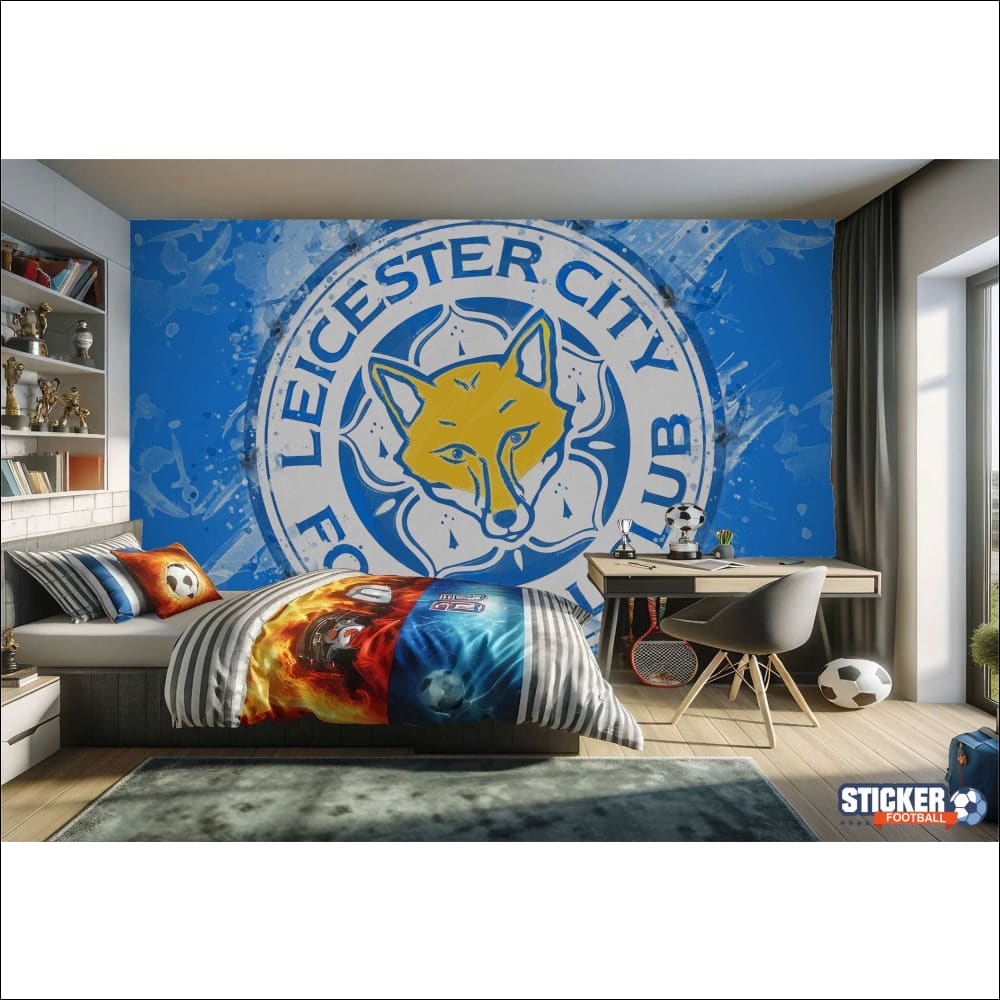 Chambre à coucher sur le thème de Leicester City.