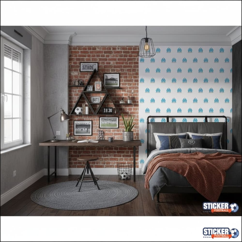 Visualisation Papier peint motif logo OM