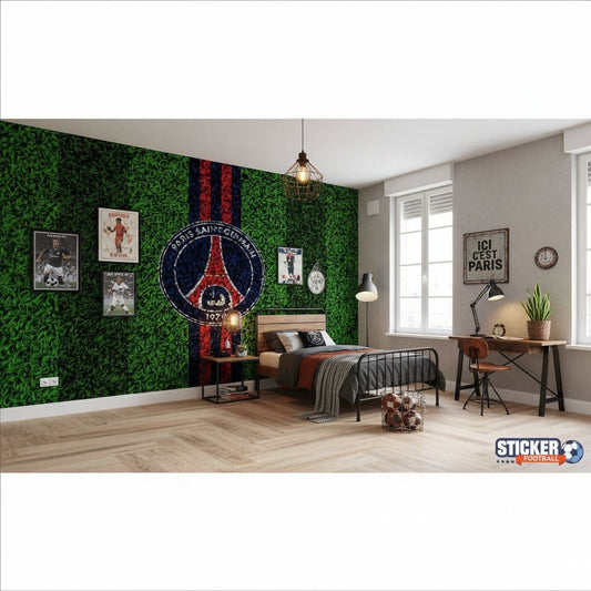 Visualisation papier peint PSG football effet deco