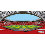 Papier Peint stade Old Trafford - Manchester United - Vignette | stickers foot